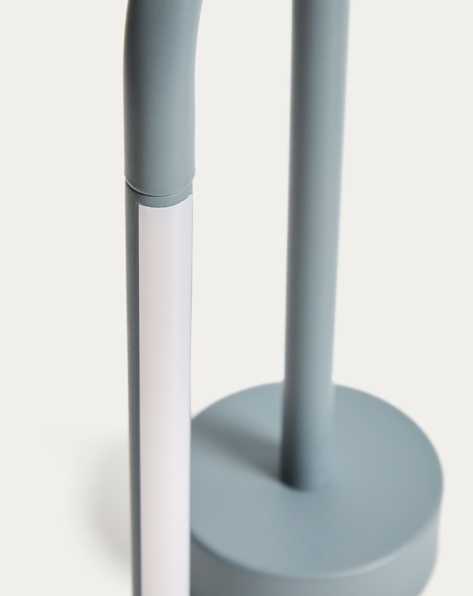 BOW Plava prijenosna metalna stolna lampa 