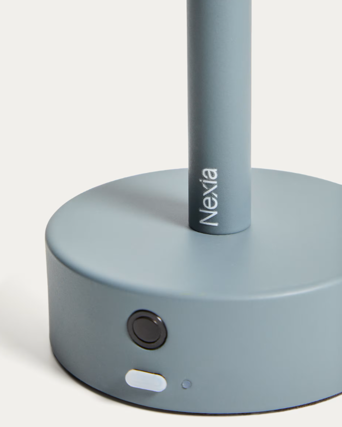 BOW Plava prijenosna metalna stolna lampa 