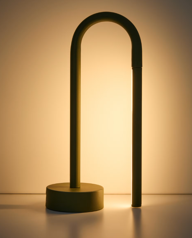 BOW Zelena prijenosna metalna stolna lampa 