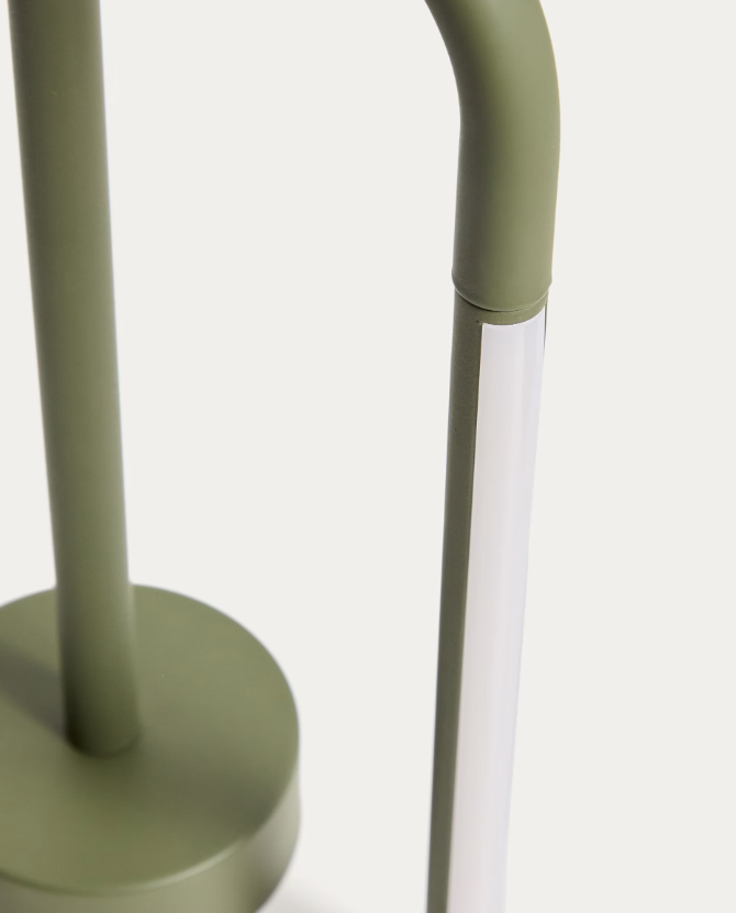 BOW Zelena prijenosna metalna stolna lampa 