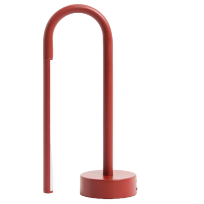 BOW Red metal portable table lamp
