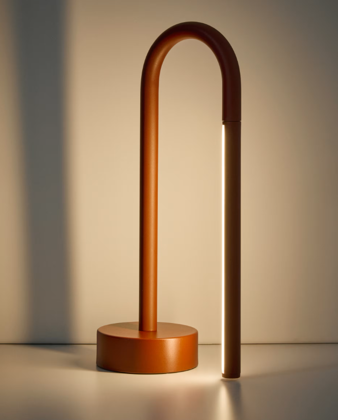  BOW Crvena Prijenosna metalna stolna lampa