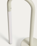 BOW Bijela metalna prijenosna stolna lampa 