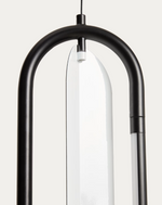 BOW Crna aluminijska stropna svjetiljka Ø 16 cm