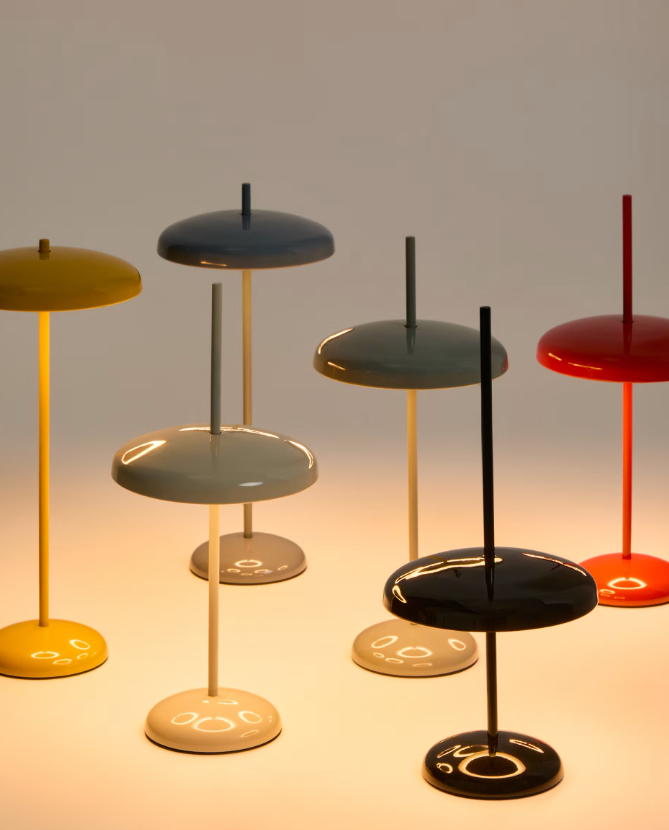 PORTE Prijenosna metalna stolna lampa svijetlozelene boje