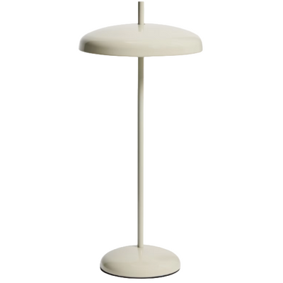 PORTE White metal portable table lamp