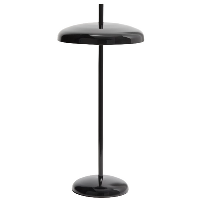 PORTE Crna metalna prijenosna stolna lampa