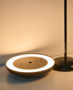 PORTE Crna metalna prijenosna stolna lampa