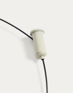 PORTE Light grey aluminium portable ceiling lamp Ø 16 cm