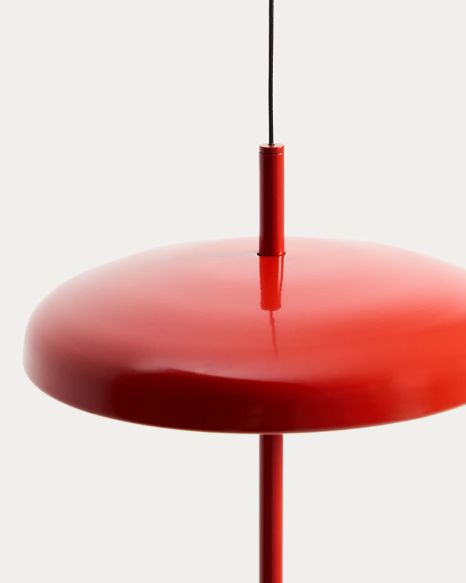 PORTE Light red aluminium portable ceiling lamp Ø 16 cm