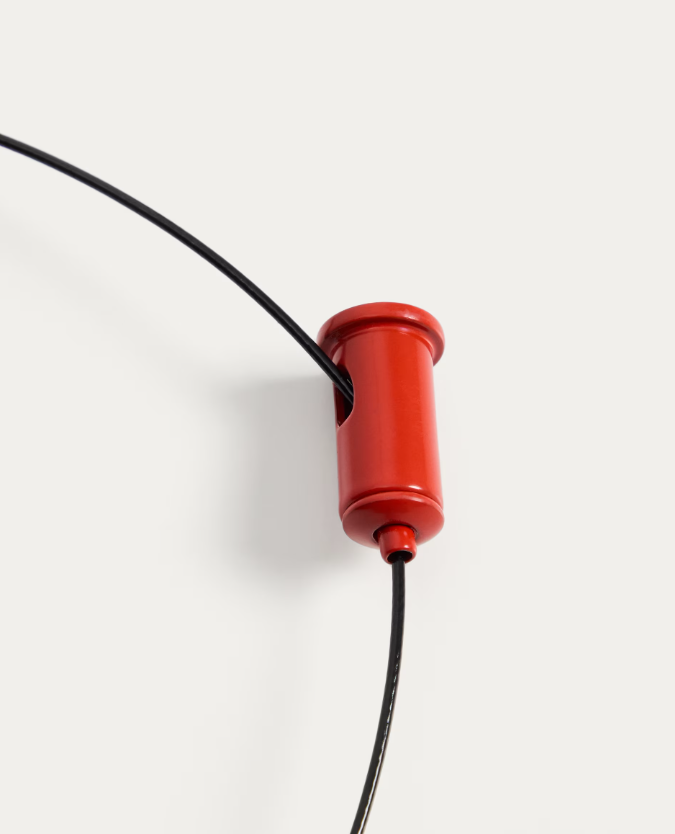 PORTE Light red aluminium portable ceiling lamp Ø 16 cm