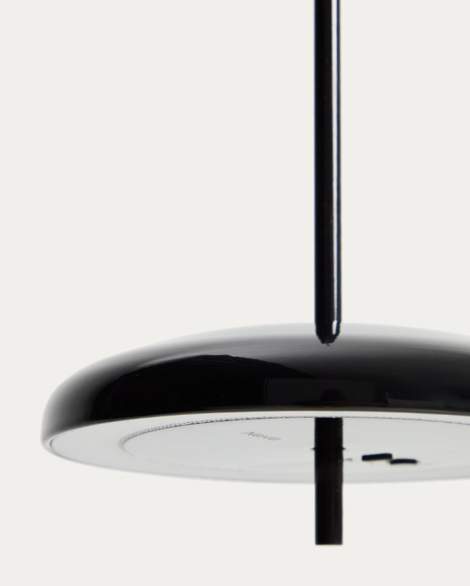 PORTE Light black aluminium portable ceiling lamp Ø 16 cm