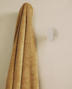 ARELY Set of 2 solid beech wood hangers with beige lacquer finish 6.5 cm/10 cm