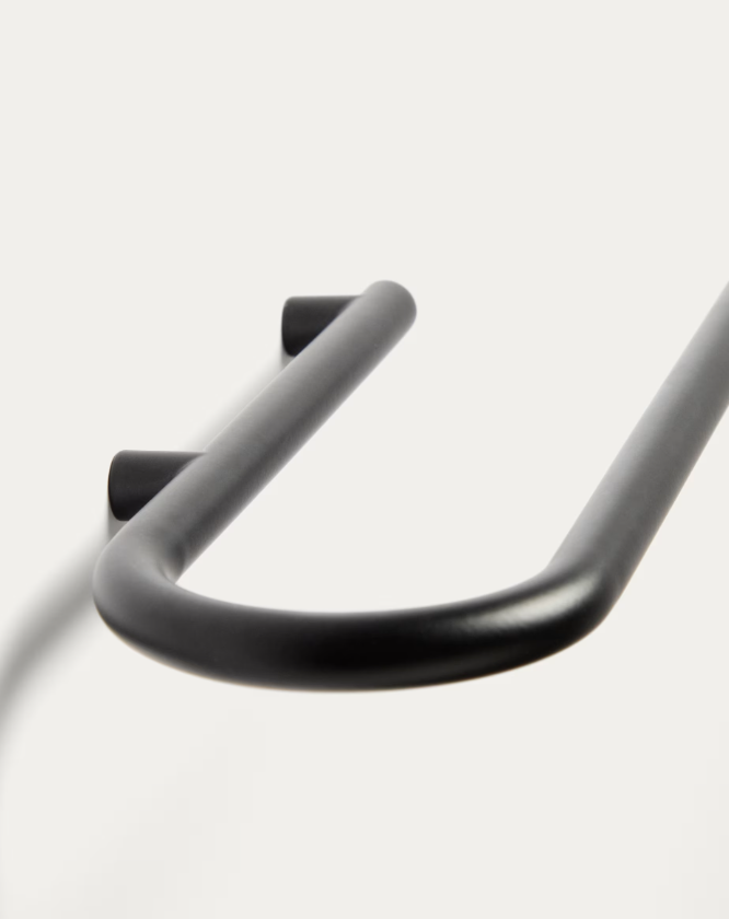 ARELY Black metal towel rail