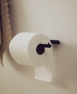 ARELY Black metal toilet roll holder