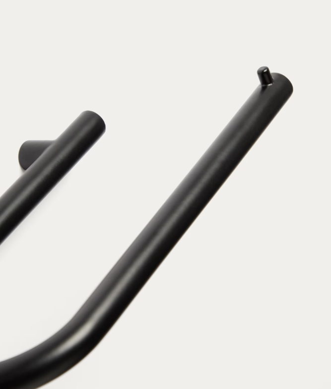 ARELY Black metal toilet roll holder