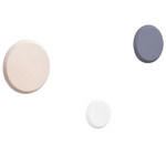 NADUA Set of 3 hangers in solid wood with a natural, blue and white beech finish