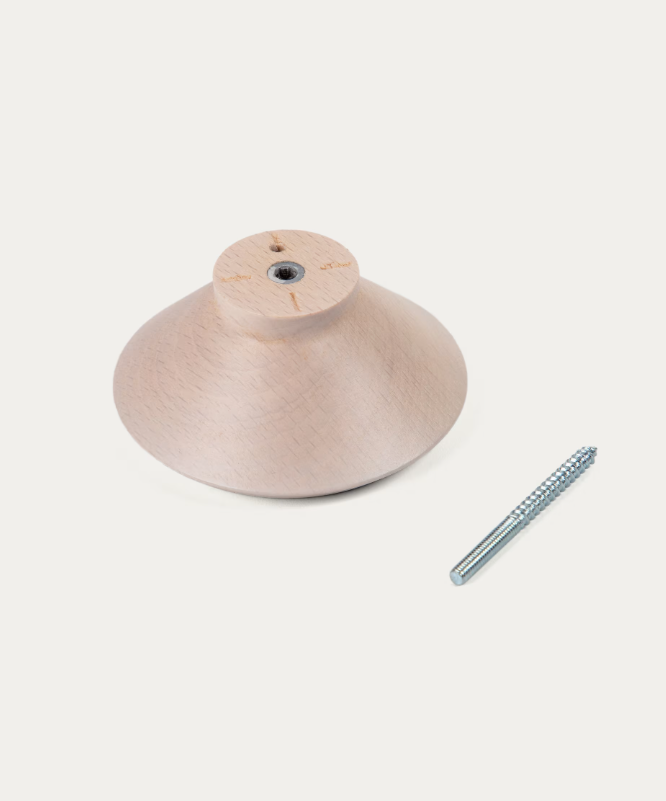 NADUA Set of 3 hangers in solid wood with a natural, blue and white beech finish