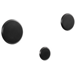 NADUA Set od 3 vješalice od punog drva s crnom bukovom završnom obradom