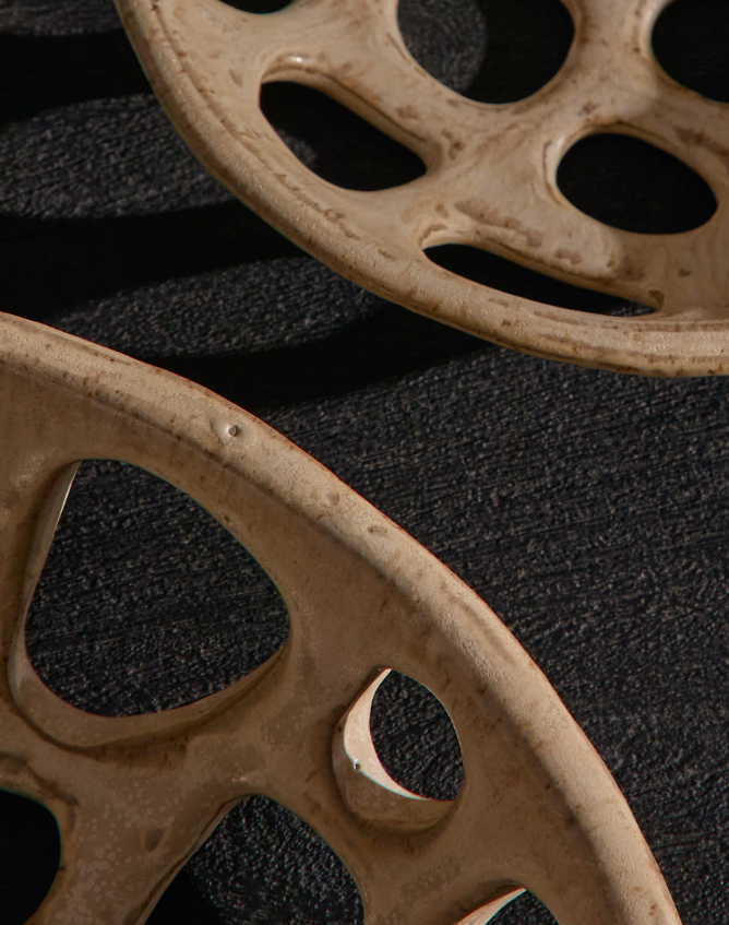 ZUNEL Small beige ceramic fruit bowl