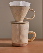 ZUNEL Beige ceramic coffee cup with dripper set