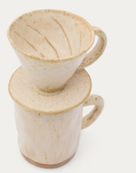 ZUNEL Beige ceramic coffee cup with dripper set