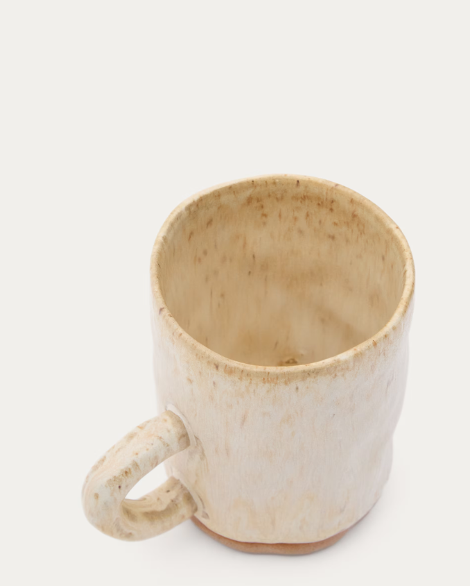 ZUNEL Beige ceramic coffee cup with dripper set