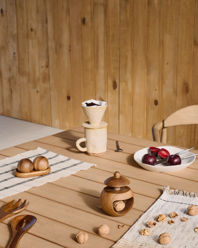 ZUNEL Beige ceramic coffee cup with dripper set