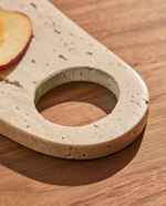 ZERA Serving board in beige marble