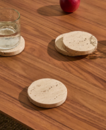 ZERA Set of 4 beige marble coasters