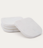 ZERA Set of 4 white marble coasters