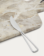 SUKA Large cutting board and beige marble knife set