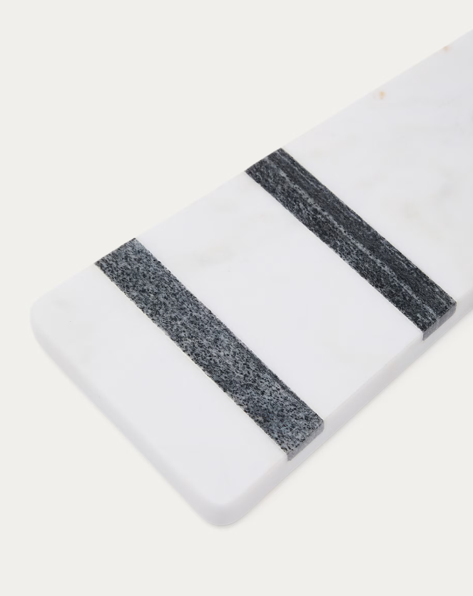 NIRA Small serving board in black and white marble