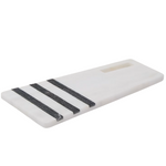 NIRA Large serving board in black and white marble