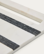NIRA Square serving board in black and white marble