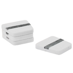 NIRA Set of 4 white and green marble coasters