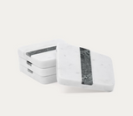 NIRA Set of 4 white and green marble coasters