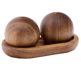 NUKHA Set of salt and pepper shakers in FSC 100% acacia wood
