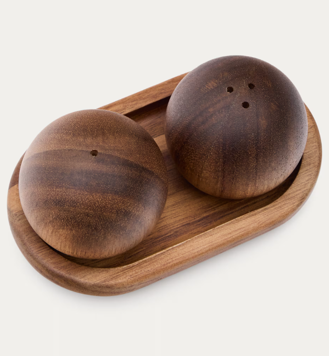 NUKHA Set of salt and pepper shakers in FSC 100% acacia wood