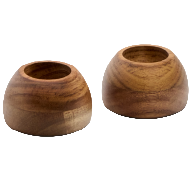 NUKHA Set of 2 egg cups in FSC 100% acacia wood