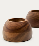 NUKHA Set of 2 egg cups in FSC 100% acacia wood
