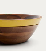 ZAIRIN Yellow FSC 100% acacia wood bowl