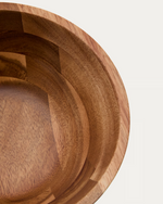 ZAIRIN Yellow FSC 100% acacia wood bowl