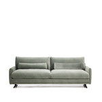 VELIRO Zeleni baršunasti trosjed s crnim čeličnim nogama 240 cm