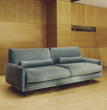 VELIRO Zeleni baršunasti trosjed s crnim čeličnim nogama 240 cm