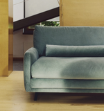 VELIRO Zeleni baršunasti trosjed s crnim čeličnim nogama 240 cm