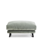 VELIRO Zeleni baršunasti oslonac za noge s čeličnim nogama s grafitnom završnom obradom 85 x 90 cm