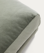 VELIRO Zeleni baršunasti oslonac za noge s čeličnim nogama s grafitnom završnom obradom 85 x 90 cm