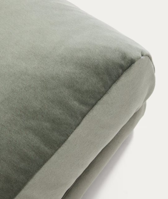 VELIRO Zeleni baršunasti oslonac za noge s čeličnim nogama s grafitnom završnom obradom 85 x 90 cm