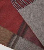 ZUNARA Višebojna dvostrana deka od mješavine vune s resama